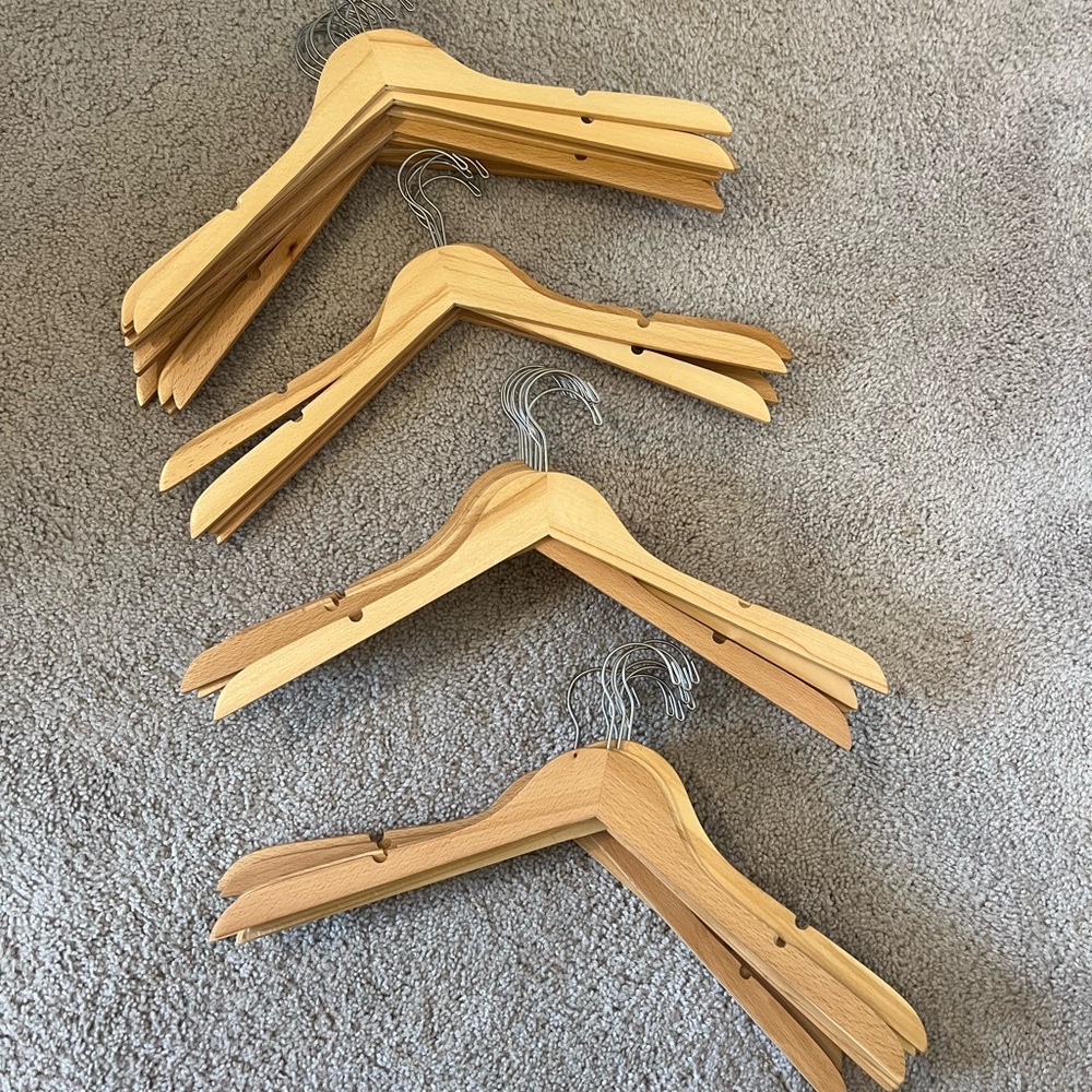Container store wooden hanger lot